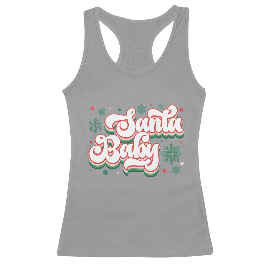 Funny Santa Baby Racerback Tank Top TS09 Sport Gray Print Your Wear