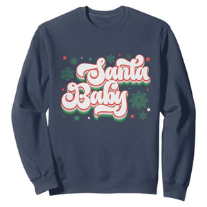Funny Santa Baby Sweatshirt TS09 Navy Print Your Wear