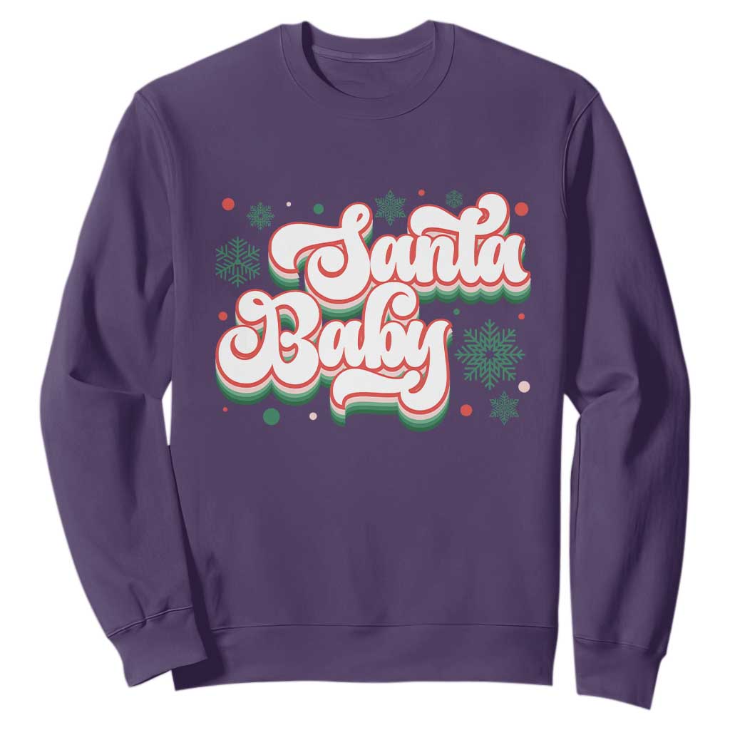 Funny Santa Baby Sweatshirt TS09 Purple Print Your Wear