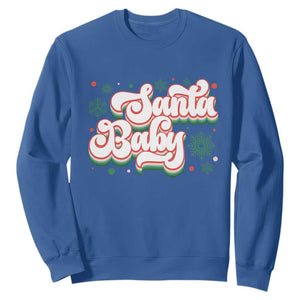 Funny Santa Baby Sweatshirt TS09 Royal Blue Print Your Wear