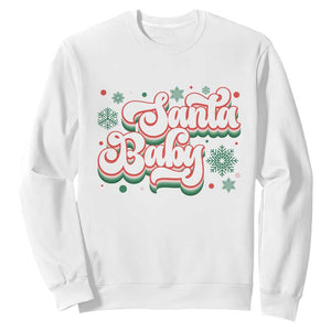 Funny Santa Baby Sweatshirt TS09 White Print Your Wear