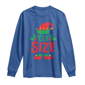 Cute First Christmas ELF Size Long Sleeve Shirt TS09 Royal Blue Print Your Wear