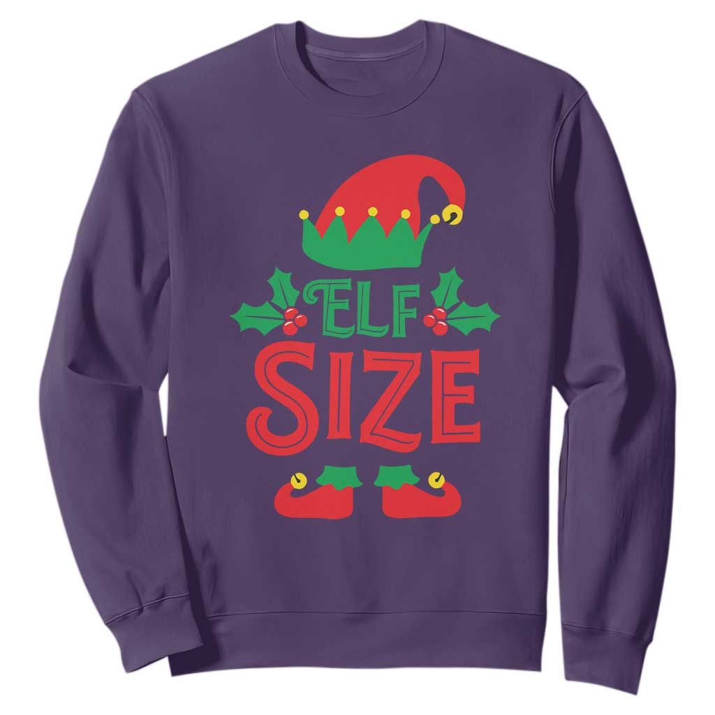 Cute First Christmas ELF Size Sweatshirt TS09 Purple Print Your Wear