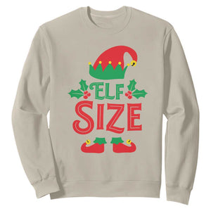 Cute First Christmas ELF Size Sweatshirt TS09 Sand Print Your Wear
