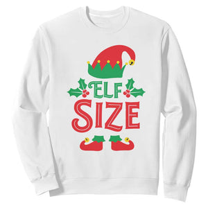 Cute First Christmas ELF Size Sweatshirt TS09 White Print Your Wear