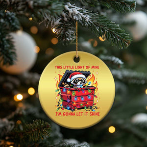 Funny Xmas Christmas Ornament This Little Light Of Mine Lil Dumpster Fire TS09 Print Your Wear