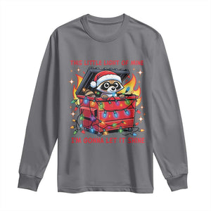 Funny Christmas Long Sleeve Shirt This Little Light Of Mine Lil Dumpster Fire TS09 Charcoal Print Your Wear