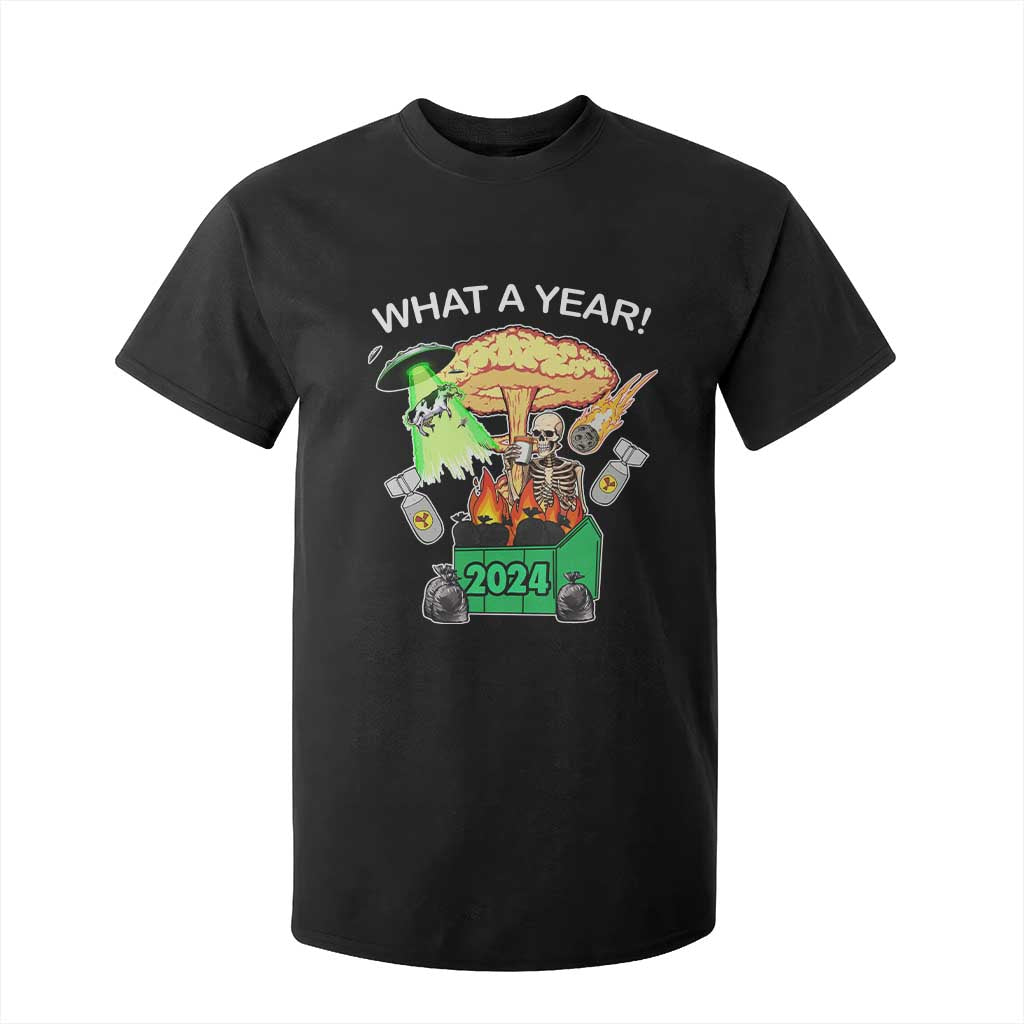Funny Christmas What A Year Dumpster Fire T Shirt For Kid TS09 Black Print Your Wear