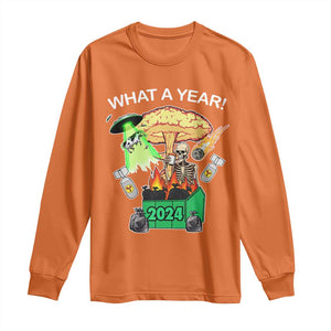 Funny Christmas What A Year Dumpster Fire Long Sleeve Shirt TS09 Orange Print Your Wear