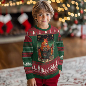 Emotional Dumpster Fire Skeleton Tarot Card Ugly Christmas Sweater TS09 Christmas Print Your Wear
