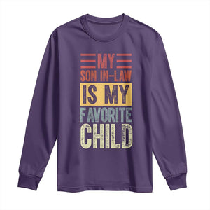 Funny My Son In Law Is My Favorite Child Long Sleeve Shirt TS09 Purple Print Your Wear