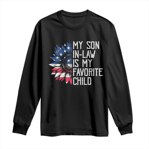 Funny My Son In Law Is My Favorite Child Long Sleeve Shirt American Flag Sunflower TS09 Black Print Your Wear