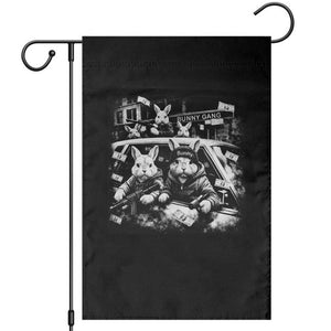 Funny Bunny Gang Garden Flag Vintage Rabbit Meme TS10 Black Print Your Wear