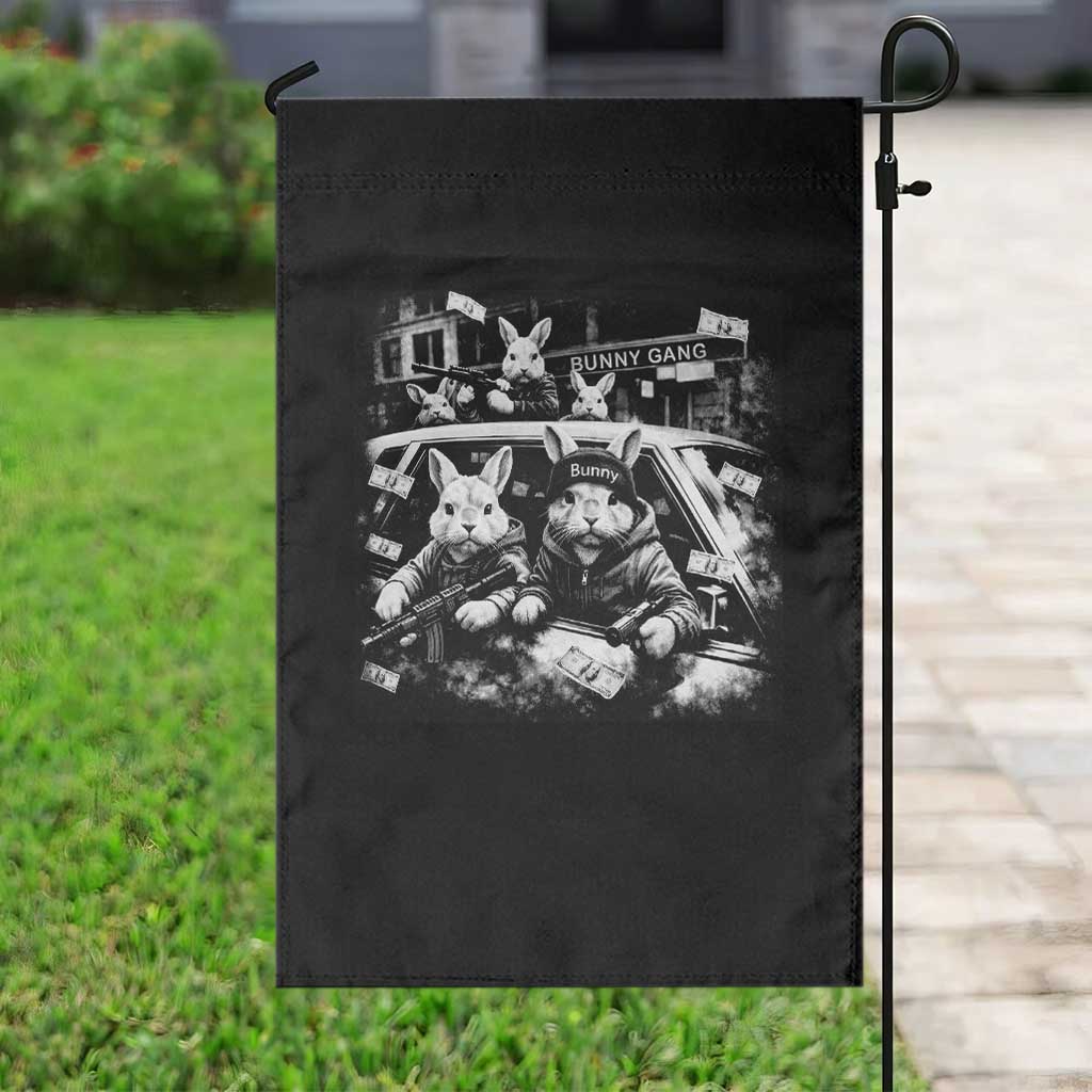 Funny Bunny Gang Garden Flag Vintage Rabbit Meme TS10 Print Your Wear
