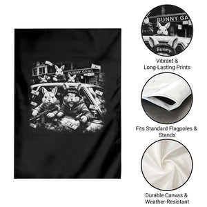 Funny Bunny Gang Garden Flag Vintage Rabbit Meme TS10 Print Your Wear