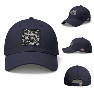 Funny Bunny Gang Baseball Cap Vintage Rabbit Meme TS10 Baseball Cap Universal Fit Navy Print Your Wear