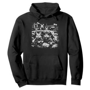 Funny Bunny Gang Hoodie Vintage Rabbit Meme TS10 Black Print Your Wear