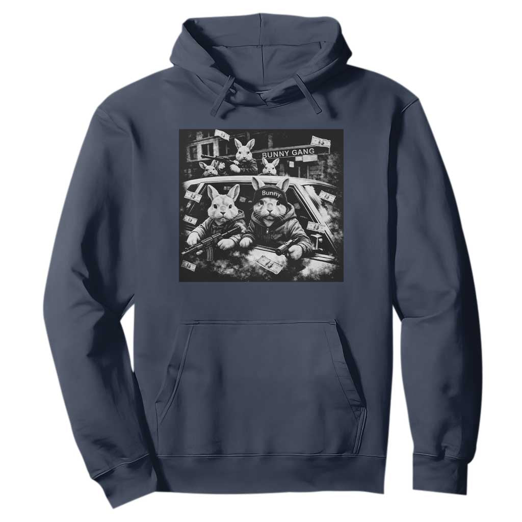 Funny Bunny Gang Hoodie Vintage Rabbit Meme TS10 Navy Print Your Wear
