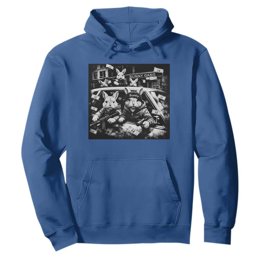 Funny Bunny Gang Hoodie Vintage Rabbit Meme TS10 Royal Blue Print Your Wear