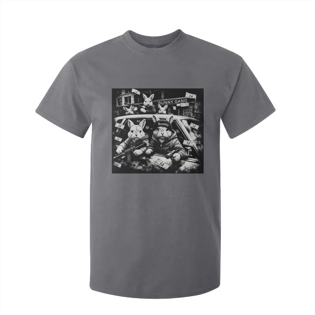 Funny Bunny Gang T Shirt For Kid Vintage Rabbit Meme TS10 Charcoal Print Your Wear