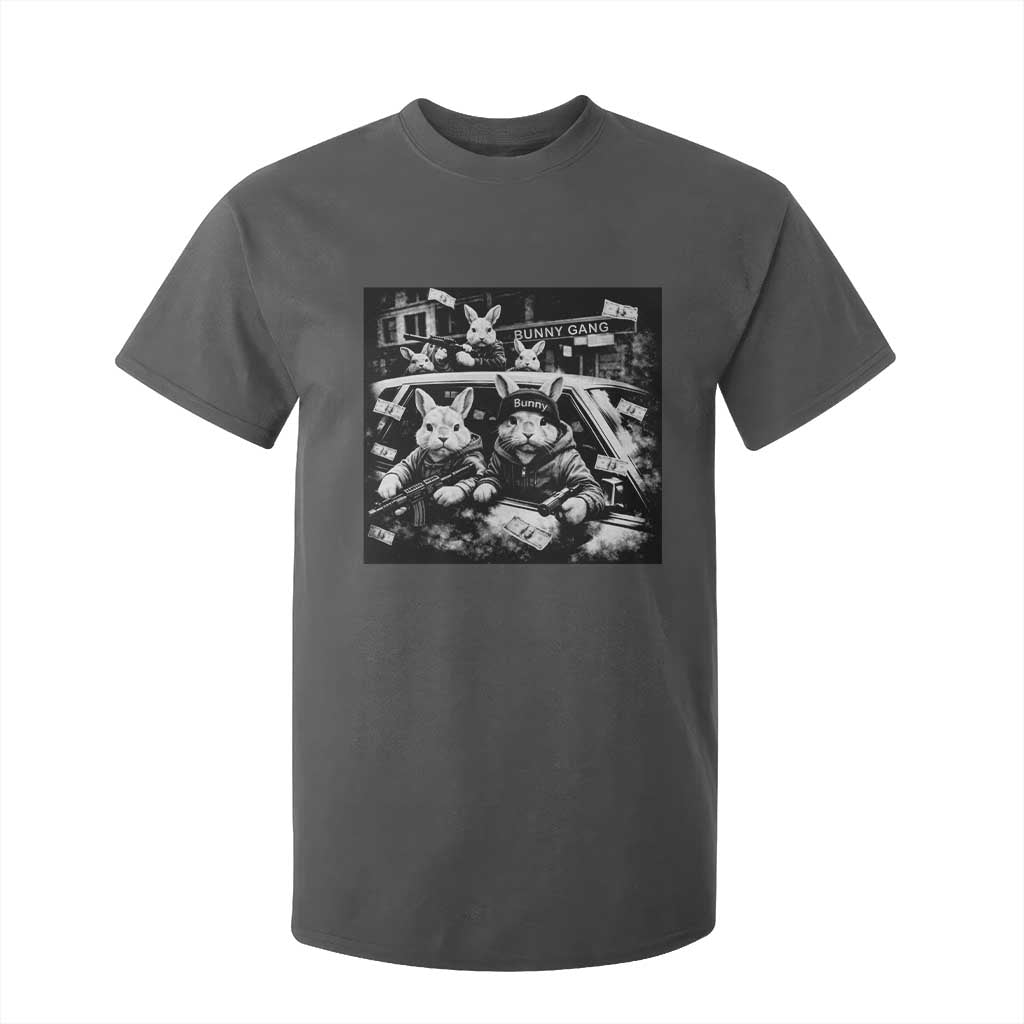 Funny Bunny Gang T Shirt For Kid Vintage Rabbit Meme TS10 Dark Heather Print Your Wear