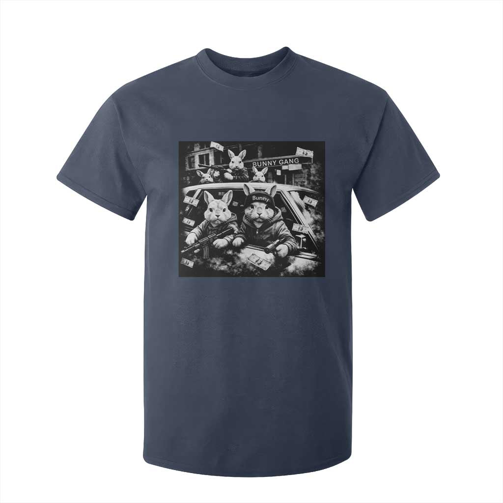 Funny Bunny Gang T Shirt For Kid Vintage Rabbit Meme TS10 Navy Print Your Wear
