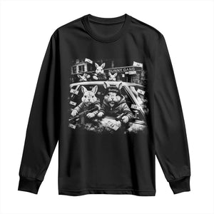 Funny Bunny Gang Long Sleeve Shirt Vintage Rabbit Meme TS10 Black Print Your Wear