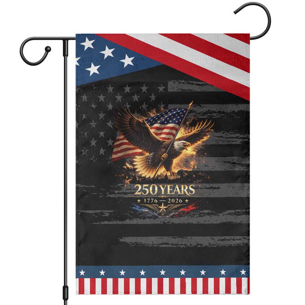 Eagle 250 Anniversary Usa Patriotic Garden Flag 1776 2026 4th Of July 250 Year American Flag TS10 Distressed Black Blue Print Your Wear