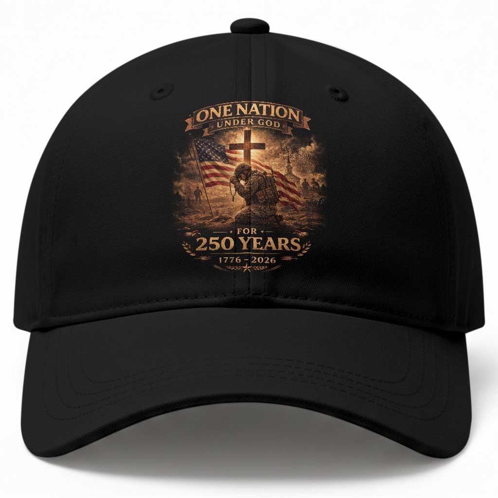 Blessings 250 Years America Baseball Cap Christian Patriotic One Nation Under God US Flag TS10 Print Your Wear