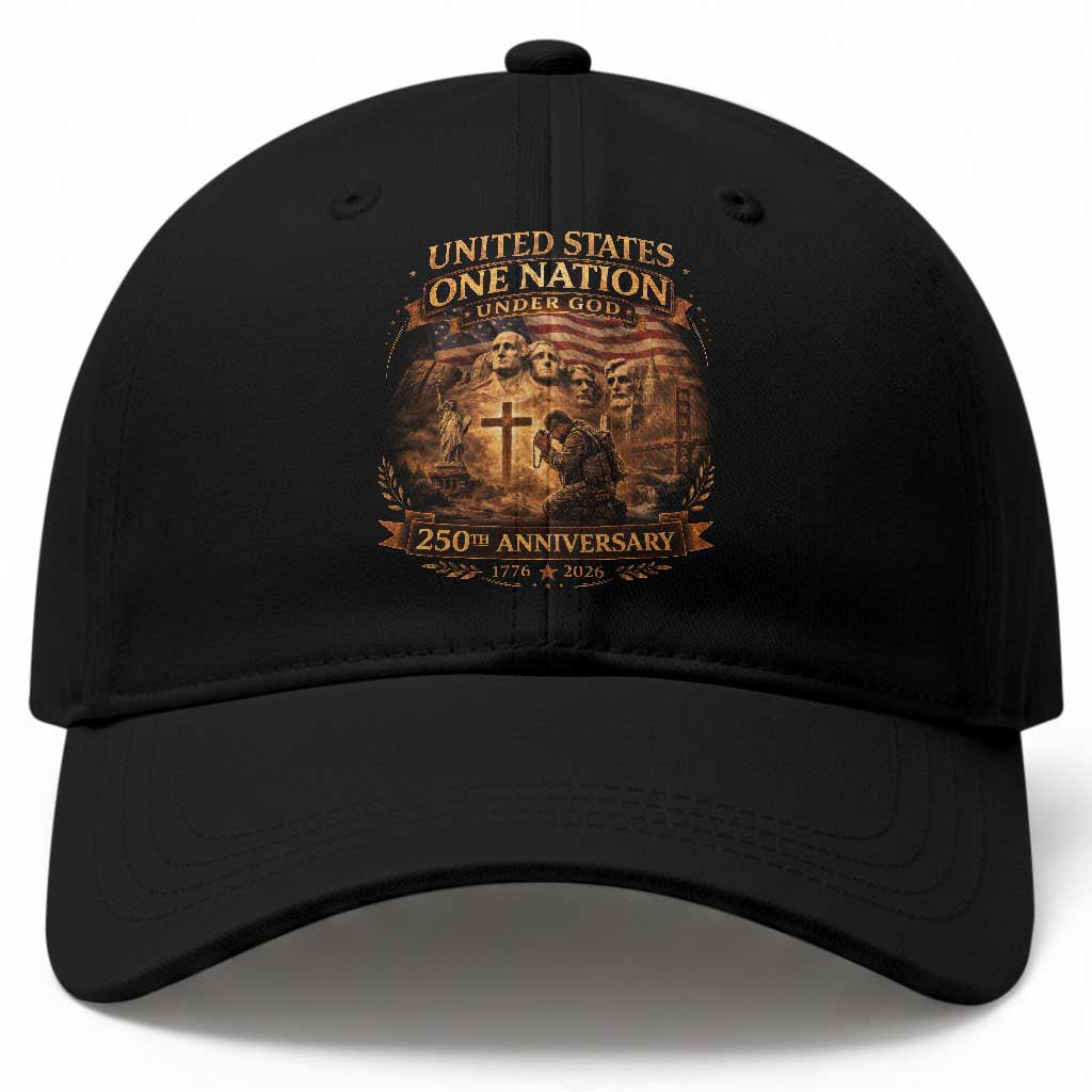 Blessings 250 Years America Baseball Cap Christian Patriotic One Nation Under God Founding Fathers TS10 Print Your Wear