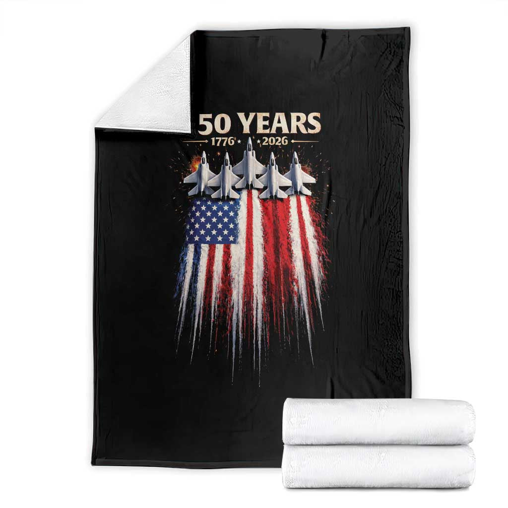 250 Years Anniversary Throw Blanket Usa American Flag 1776 2026 Patriotic Independence Day 4th July TS10 Black Print Your Wear