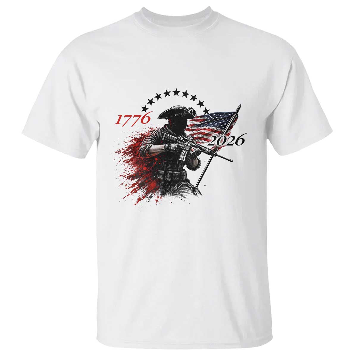 250 Years Anniversary Yankee Spirit T Shirt 1776 2026 Patriotic Tactical Minuteman Independence Day 4th July US Flag TS10 White Print Your Wear
