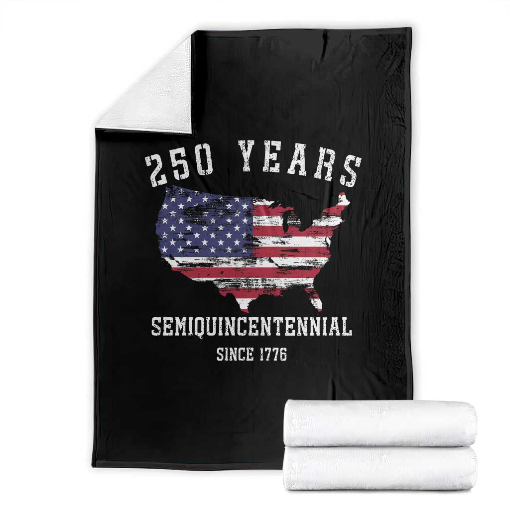 USA 250th Anniversary Throw Blanket United States Semiquincentennial 1776 2026 Patriotic Independence Day TS10 Black Print Your Wear