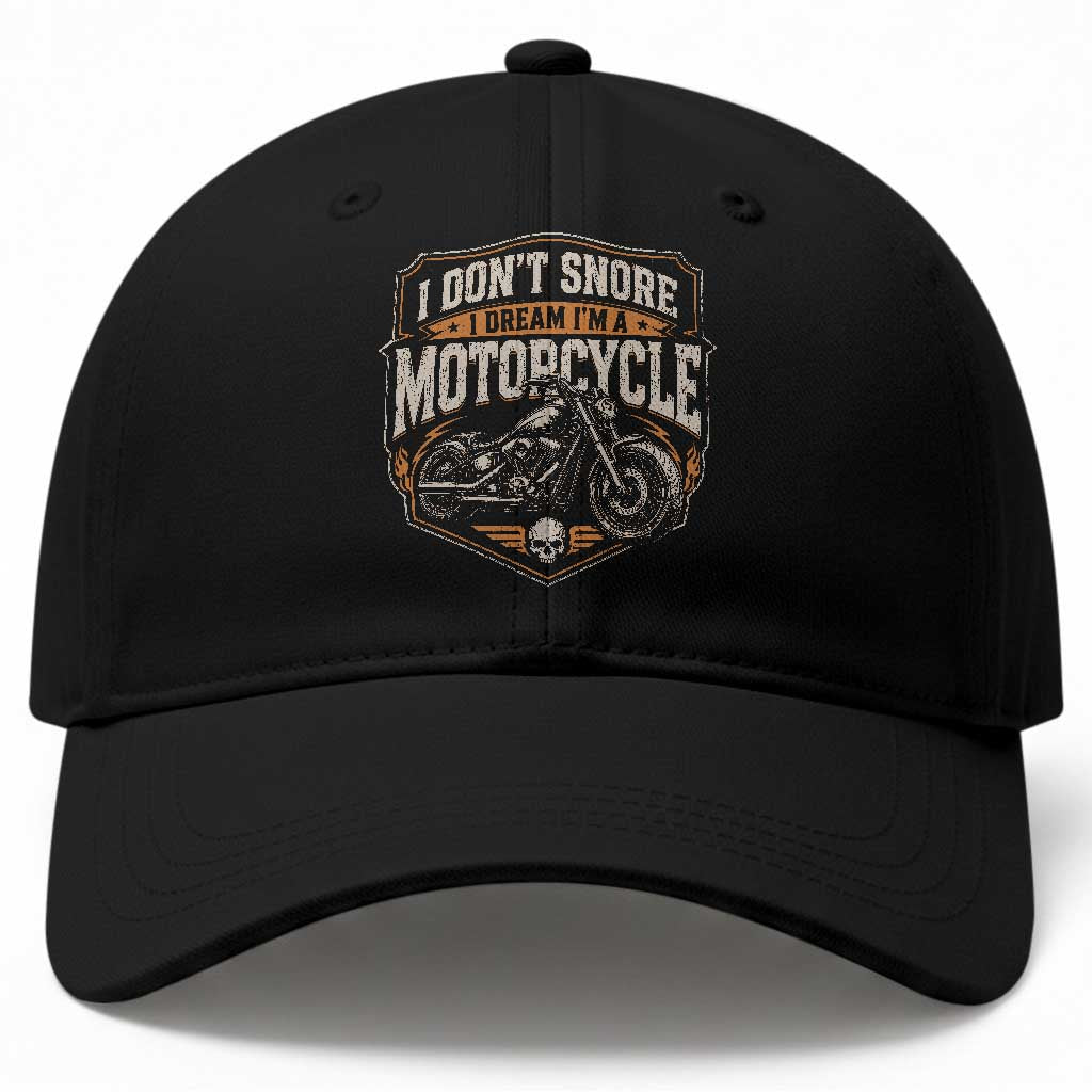 I Dont Snore I Dream Im A Motorcycle Rider Baseball Cap Snoring Biker Retro Bikers Club TS10 Print Your Wear