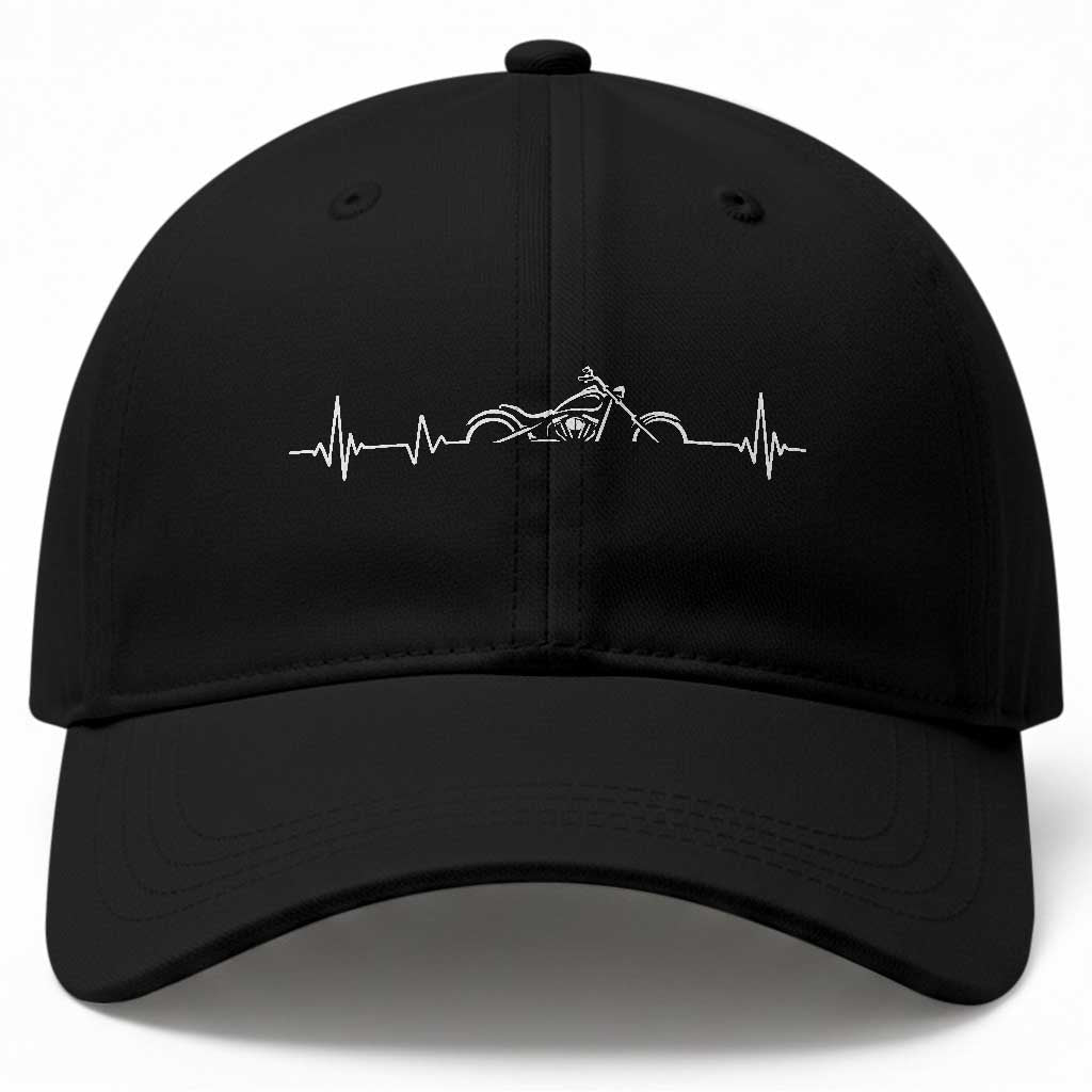Heartbeat Motorcycle Lovers Baseball Cap Sports Biker Bikers Club TS10 Print Your Wear