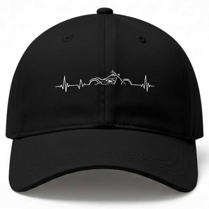 Heartbeat Motorcycle Lovers Baseball Cap Sports Biker Bikers Club TS10 Print Your Wear
