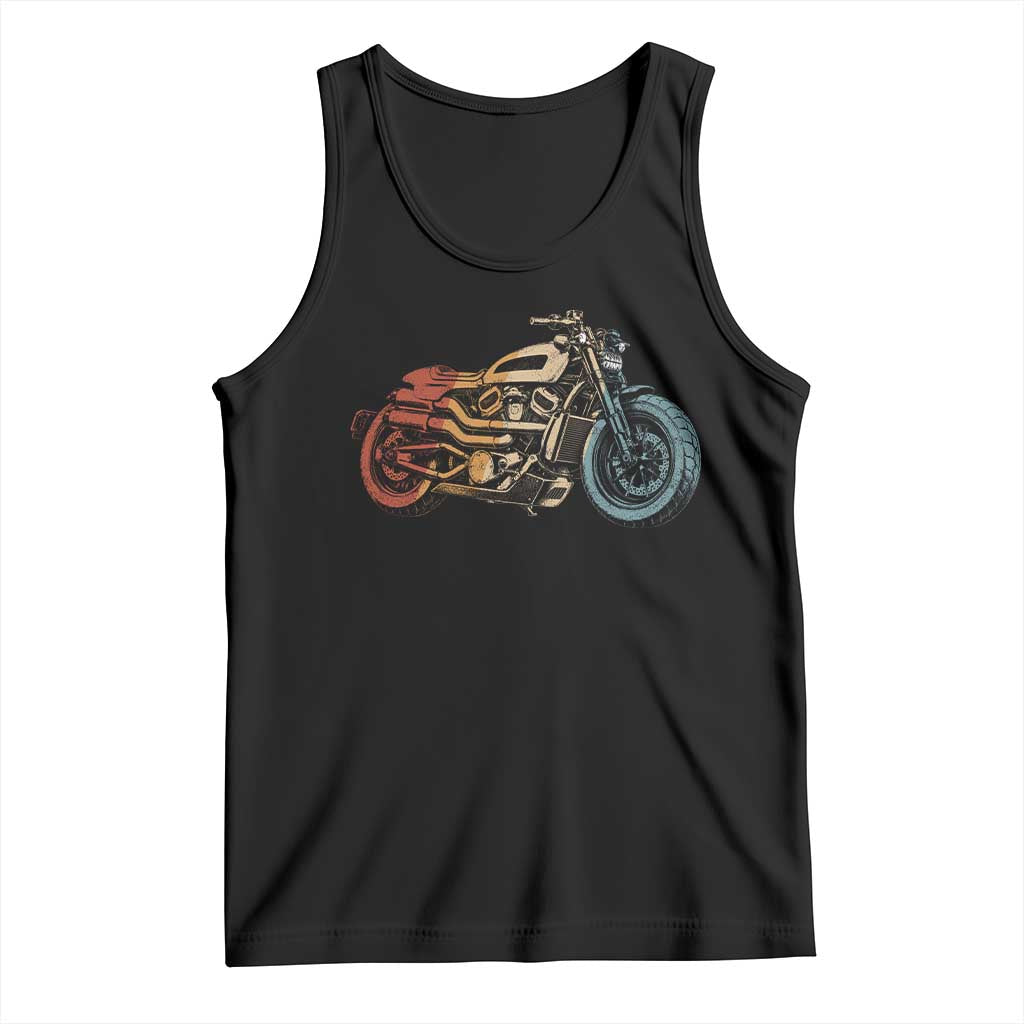 Vintage Motorcycle Tank Top Retro Rider Graphic Motorcycle Enthusiasts Bikers Club TS10 Black Print Your Wear