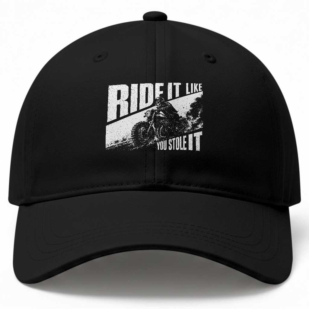 Ride It Like You Stole It Skeleton Biker Baseball Cap Vintage Motorcycle Rider TS10 Print Your Wear