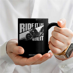 Ride It Like You Stole It Skeleton Biker Coffee Mug Vintage Motorcycle Rider TS10 Print Your Wear