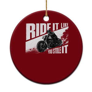 Ride It Like You Stole It Skeleton Biker Ceramic Ornament Vintage Motorcycle Rider TS10 1pc Red Print Your Wear