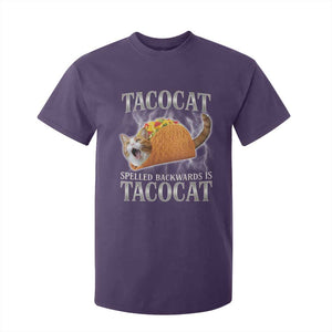 Tacocat Spelled Backwards Is Tacocat T Shirt For Kid Funny Cat Gift 90s Bootleg TS10 Purple Print Your Wear