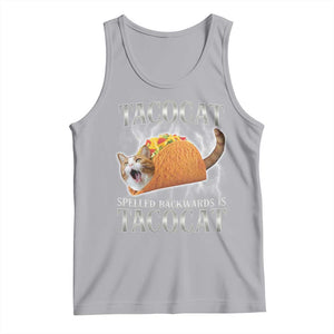 Tacocat Spelled Backwards Is Tacocat Tank Top Funny Cat Gift 90s Bootleg TS10 Athletic Heather Print Your Wear