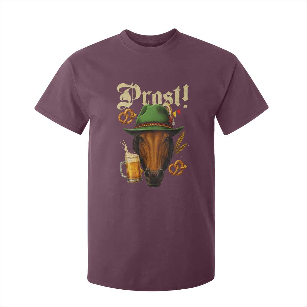 Oktoberfest Horse T Shirt For Kid German Octoberfest Beer Prost Drinking TS10 Maroon Print Your Wear