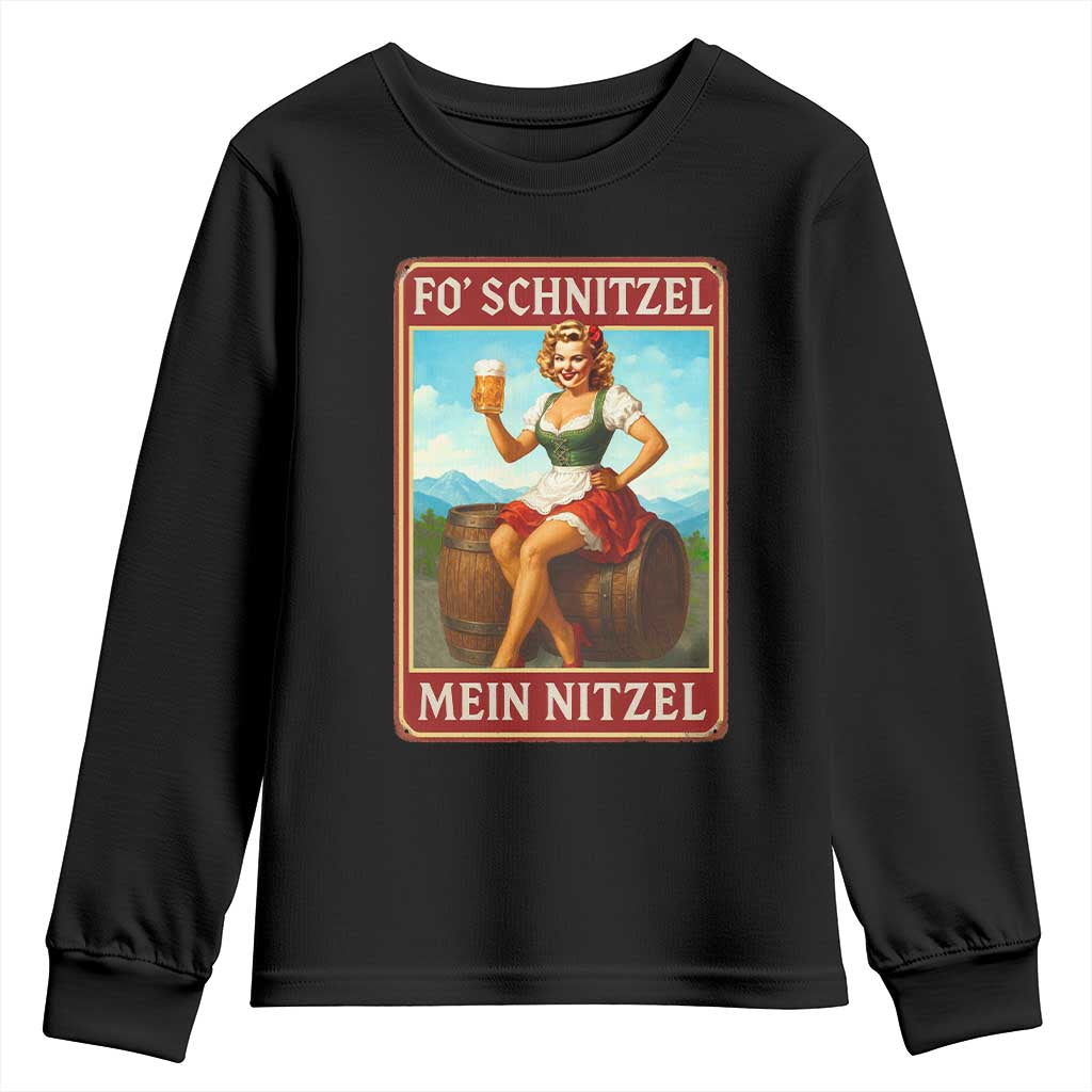 Funny Oktoberfest Youth Sweatshirt German Octoberfest Matching Drinking Beer Pun Up Girl TS10 Black Print Your Wear