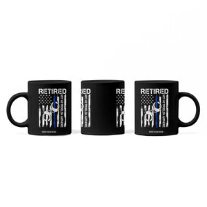 Police Retirement Coffee Mug Retired Not My Problem Anymore Handcuffs US Flag Retired Police Graphic TS10 Print Your Wear