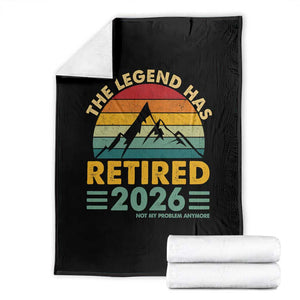 Retired 2026 Not My Problem Anymore Throw Blanket Vintage Retirement Gift TS10 Black Print Your Wear
