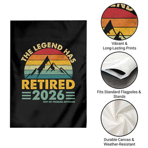 Retired 2026 Not My Problem Anymore Garden Flag Vintage Retirement Gift TS10 Print Your Wear