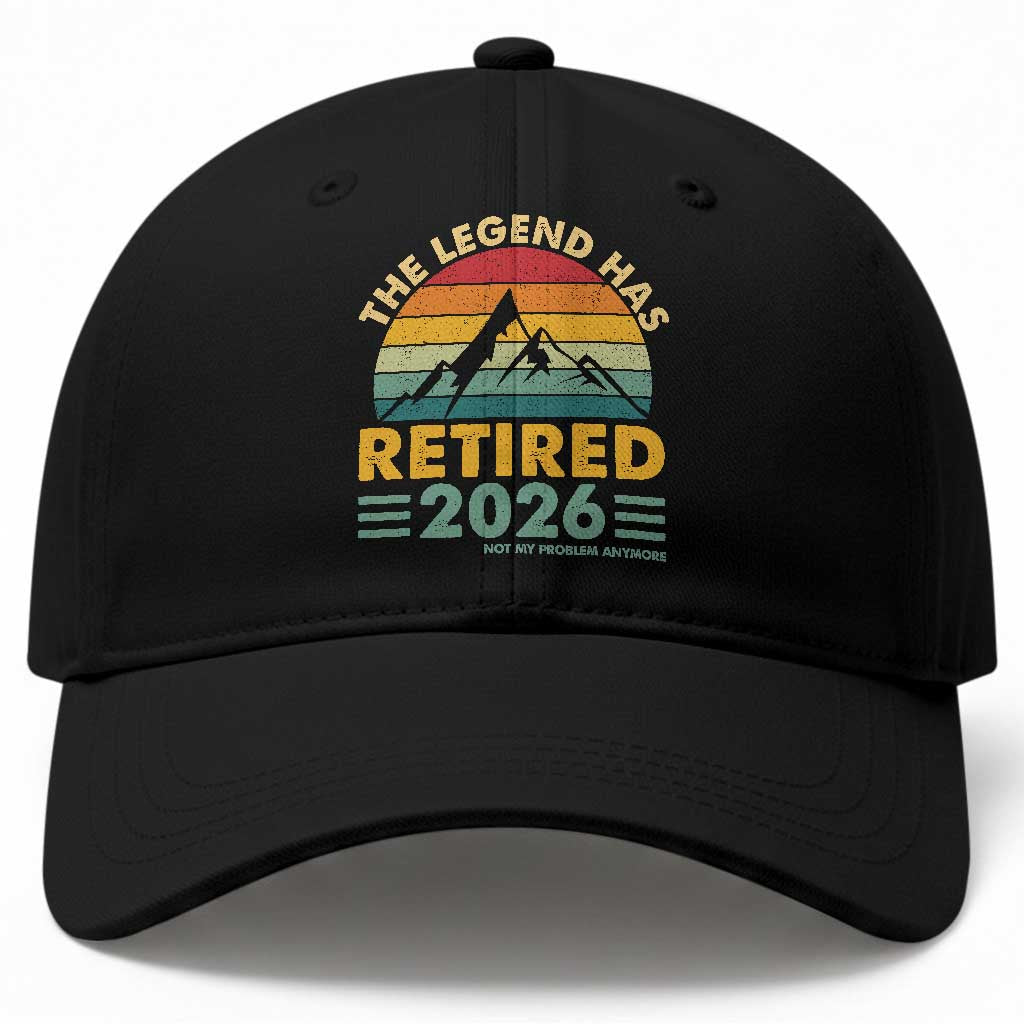 Retired 2026 Not My Problem Anymore Baseball Cap Vintage Retirement Gift TS10 Print Your Wear