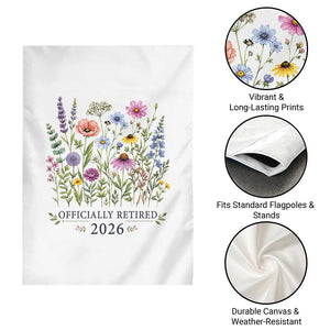 Officially Retired 2026 Wildflowers Botanical Floral Graphic Garden Flag TS10 Print Your Wear