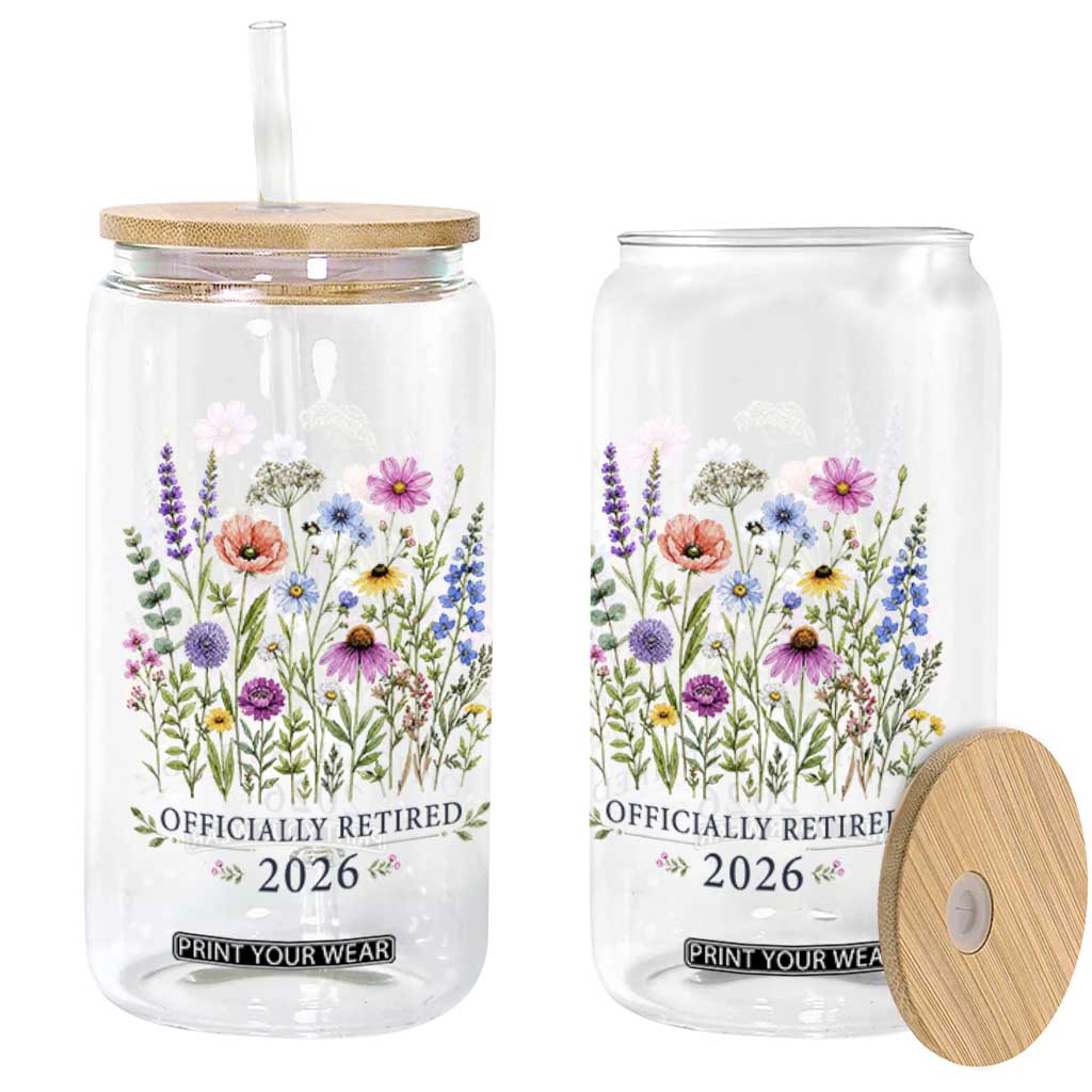 Officially Retired 2026 Wildflowers Botanical Floral Graphic Glass Can TS10 Print Your Wear